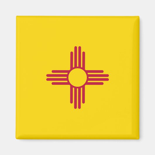 Nieuwe Mexicaanse vlag en New Mexico, Vakantie en  Magneet (Voorkant)