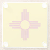 Nieuwe Mexicaanse vlag Glazen Onderzetter (Achterkant)