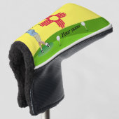 Nieuwe Mexicaanse vlag Golfheadcover (3/4 voorkant)