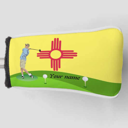 Nieuwe Mexicaanse vlag Golfheadcover (Voorkant)