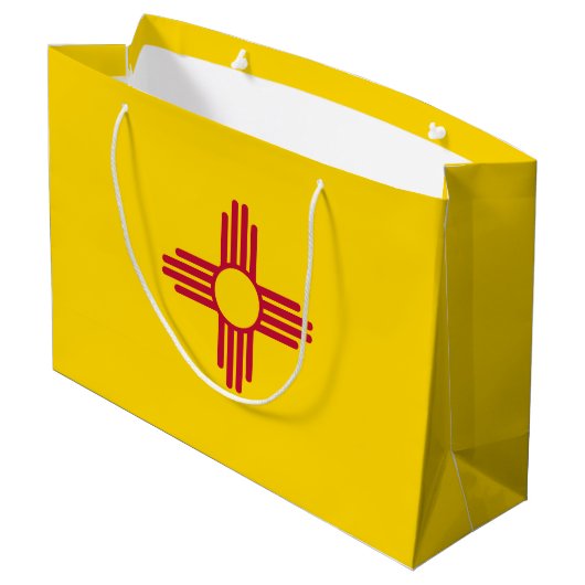 Nieuwe Mexicaanse vlag Groot Cadeauzakje (Achterkant Gekanteld)