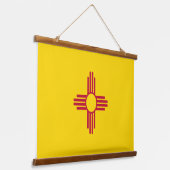 Nieuwe Mexicaanse vlag Hangend Wandkleed (Gebogen)