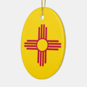 Nieuwe Mexicaanse vlag Keramisch Ornament (Links)