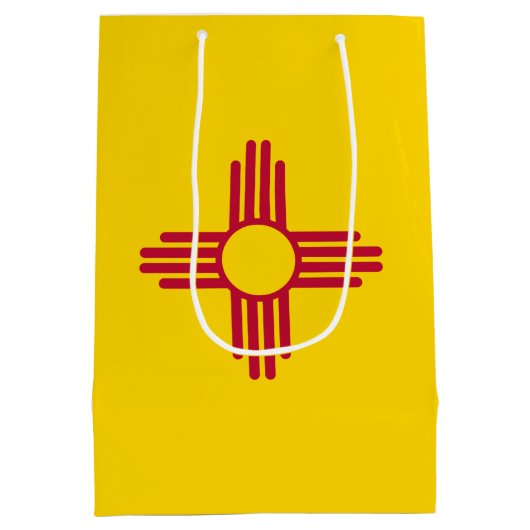 Nieuwe Mexicaanse vlag Medium Cadeauzakje (Achterkant)