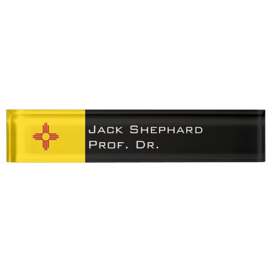 Nieuwe Mexicaanse vlag Naambordje (Voorkant)