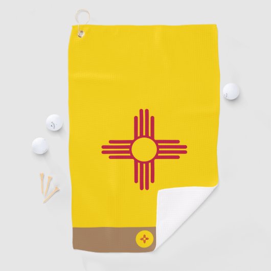 Nieuwe Mexicaanse vlag & New Mexico monogrammed/go Golfhanddoek (Insitu)