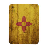 Nieuwe Mexicaanse vlag op oude houten korrels Magneet (Verticaal)