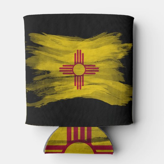 Nieuwe Mexicaanse vlag penseelstreek, New Mexico Blikjeskoeler (Achterkant)