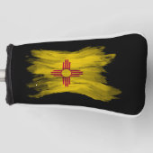 Nieuwe Mexicaanse vlag penseelstreek, New Mexico Golfheadcover (Voorkant)