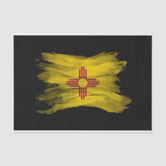 Nieuwe Mexicaanse vlag penseelstreek, New Mexico Tissuepapier (Voorkant)