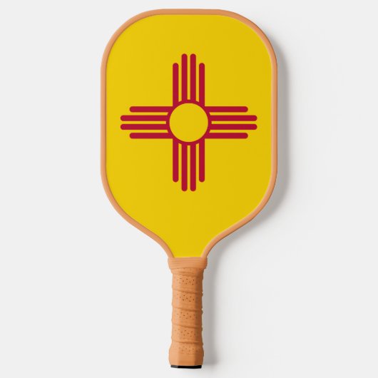 Nieuwe Mexicaanse vlag Pickleball Paddle (Achterkant)