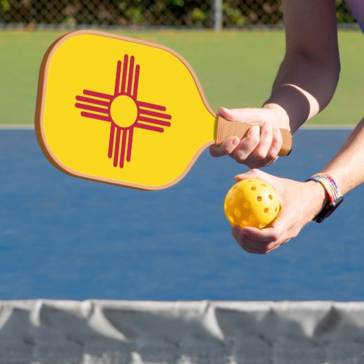 Nieuwe Mexicaanse vlag Pickleball Paddle (Insitu)