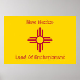 Nieuwe Mexicaanse vlag Poster