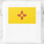 Nieuwe Mexicaanse vlag Rechthoekige Sticker (Tas)
