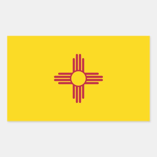 Nieuwe Mexicaanse vlag Rechthoekige Sticker (Voorkant)