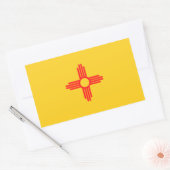 Nieuwe Mexicaanse vlag Rechthoekige Sticker (Envelop)