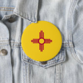Nieuwe Mexicaanse vlag Ronde Button 4,0 Cm (In situ)