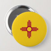 Nieuwe Mexicaanse vlag Ronde Button 4,0 Cm (Voorkant /achterkant)