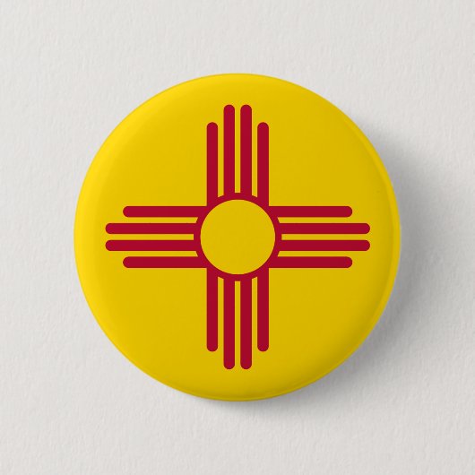 Nieuwe Mexicaanse vlag Ronde Button 5,7 Cm (Voorkant)