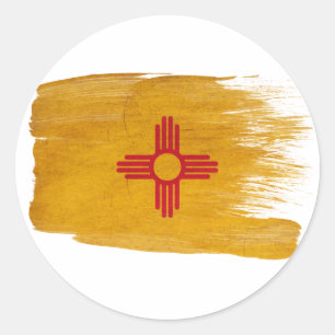 Nieuwe Mexicaanse vlag Ronde Sticker