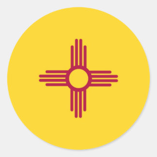 Nieuwe Mexicaanse vlag Ronde Sticker