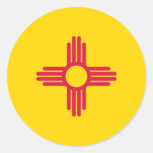 Nieuwe Mexicaanse vlag Ronde Sticker