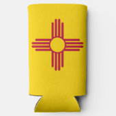 Nieuwe Mexicaanse vlag Seltzer Blikjeskoeler (Achterkant)