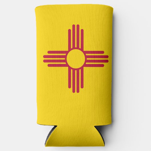 Nieuwe Mexicaanse vlag Seltzer Blikjeskoeler (Voorkant)