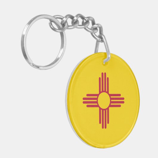 Nieuwe Mexicaanse vlag Sleutelhanger (Voorkant Links)