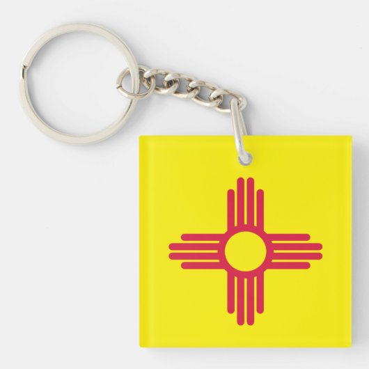 Nieuwe Mexicaanse vlag Sleutelhanger (voorkant)