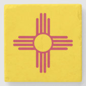 Nieuwe Mexicaanse vlag Stenen Onderzetter (Voorkant)