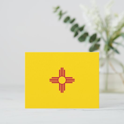 Nieuwe Mexicaanse vlag, vlag van New Mexico Briefkaart (Staand voorkant)