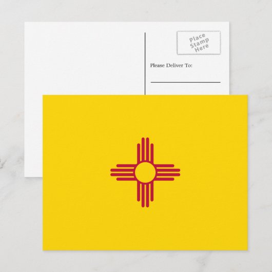 Nieuwe Mexicaanse vlag, vlag van New Mexico Briefkaart (Voorkant / Achterkant)