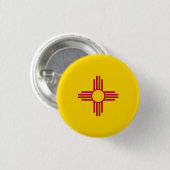 Nieuwe Mexicaanse vlag, vlag van New Mexico Ronde Button 3,2 Cm (Voorkant /achterkant)