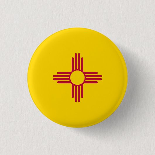 Nieuwe Mexicaanse vlag, vlag van New Mexico Ronde Button 3,2 Cm (Voorkant)