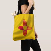 Nieuwe Mexicaanse vlag voor All-Over-Print Canvas  Tote Bag (Dichtbij)