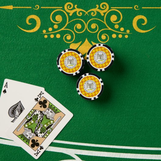 Nieuwe Mexicaanse vlag & zegel, New Mexico Poker Chips (Pokertafel (Stack))