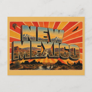 Nieuwe Mexicaanse Woestijn Rivier Bergen Kunst Briefkaart