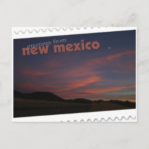Nieuwe Mexicaanse zonsondergang Briefkaart