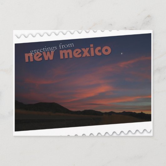 Nieuwe Mexicaanse zonsondergang Briefkaart (Voorkant)