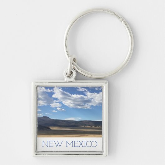 Nieuwe Mexico Bright Blue Sky en Mountains Sleutel Sleutelhanger (Voorkant)