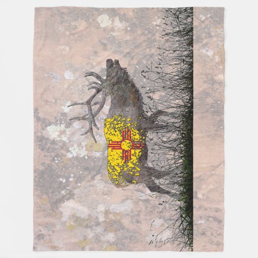 NIEUWE MEXICO-ELK FLEECE DEKEN (Voorkant)