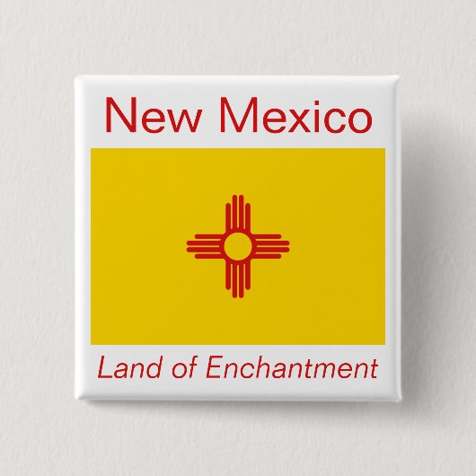 Nieuwe Mexico Flag Button (Voorkant)