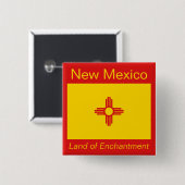 Nieuwe Mexico Flag Button (Voorkant /achterkant)