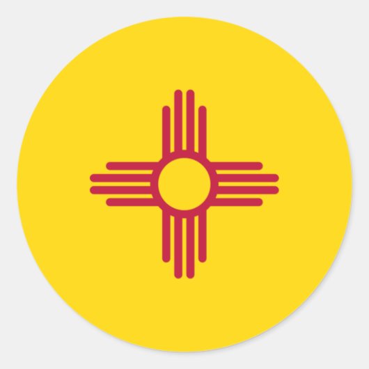 Nieuwe Mexico Flag Sticker (Voorkant)