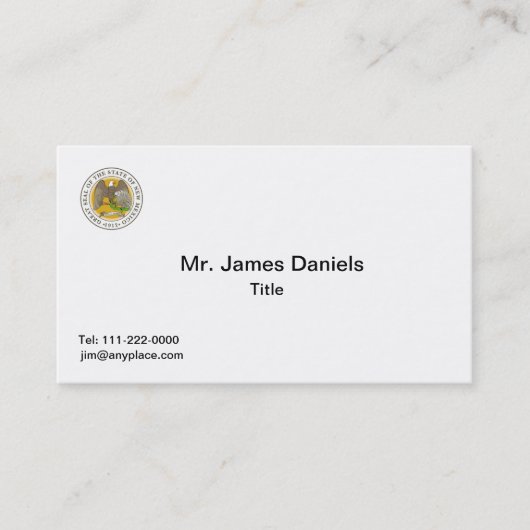 Nieuwe Mexico Great Seal Business Card-template Visitekaartje (Voorkant)