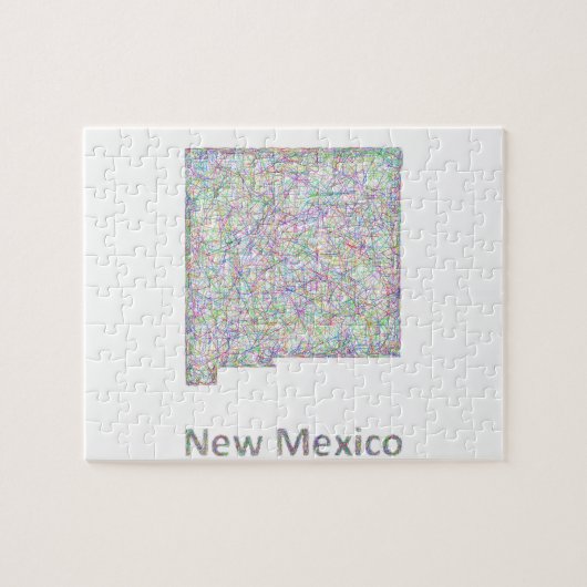 Nieuwe Mexico-kaart Legpuzzel (Horizontaal)