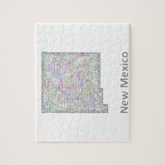 Nieuwe Mexico-kaart Legpuzzel (Verticaal)
