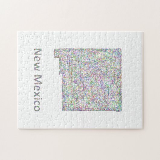 Nieuwe Mexico-kaart Legpuzzel (Horizontaal)