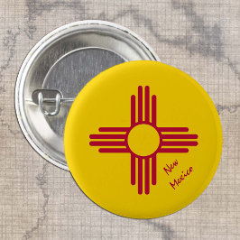 Nieuwe Mexico-knop, patriottische nieuwe Mexicaans Ronde Button 3,2 Cm